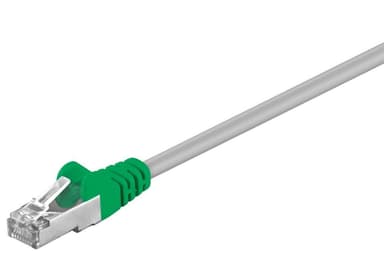 Goobay CAT 5e, F/UTP krydset netværkskabel, grå, grøn