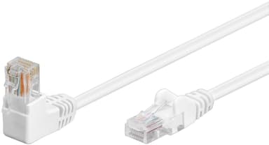 Goobay Netværkskabel CAT 5e vinklet 1x 90°, U/UTP, hvid, 15 m