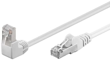 Goobay Netværkskabel CAT 5e vinklet 1x 90°, F/UTP, hvid, 5 m