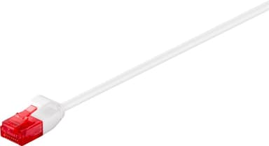 Slim netværkskabel CAT 6, U/UTP, hvid