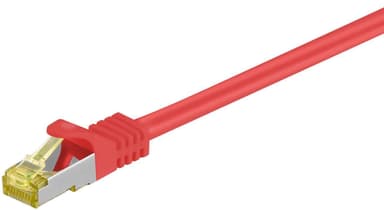 Goobay RJ45 netværkskabel S/FTP (PiMF), 500 MHz, med CAT 7 råkabel, rød, 2 m