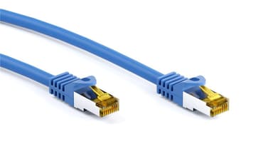 Goobay RJ45 netværkskabel S/FTP (PiMF), 500 MHz, med CAT 7 råkabel, blå, 1 m