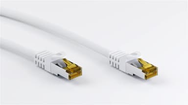 Goobay RJ45 netværkskabel S/FTP (PiMF), 500 MHz, med CAT 7 råkabel, hvid, 0,25 m