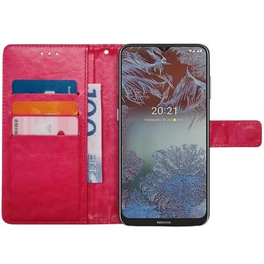 Wallet cover 3-kort Nokia G10 - Lyserød