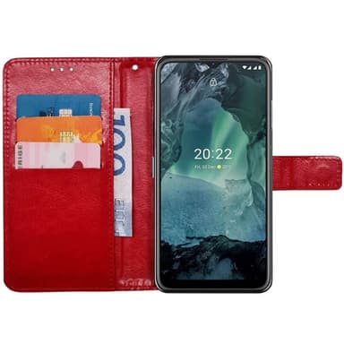 Wallet cover 3-kort Nokia G11 - Rød