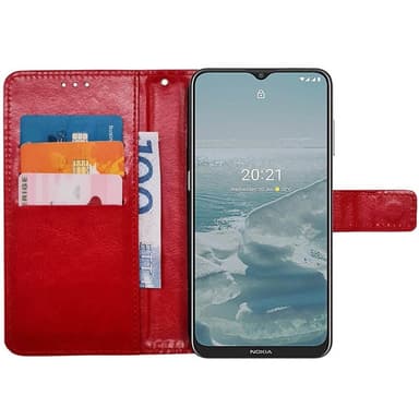 Wallet cover 3-kort Nokia G20 - Rød