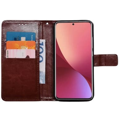 Wallet cover 3-kort Xiaomi 12 - Brun