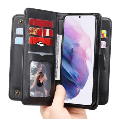 SKALO Samsung S22+ 10-RUM Flip Cover - Sort