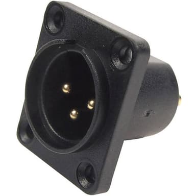 Cliff CP30060 XLR-stik Flangestik, kontakter lige