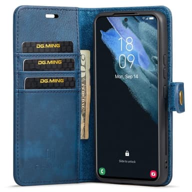 DG MING Samsung S22 2-i-1 Magnet Pungetui - Blå