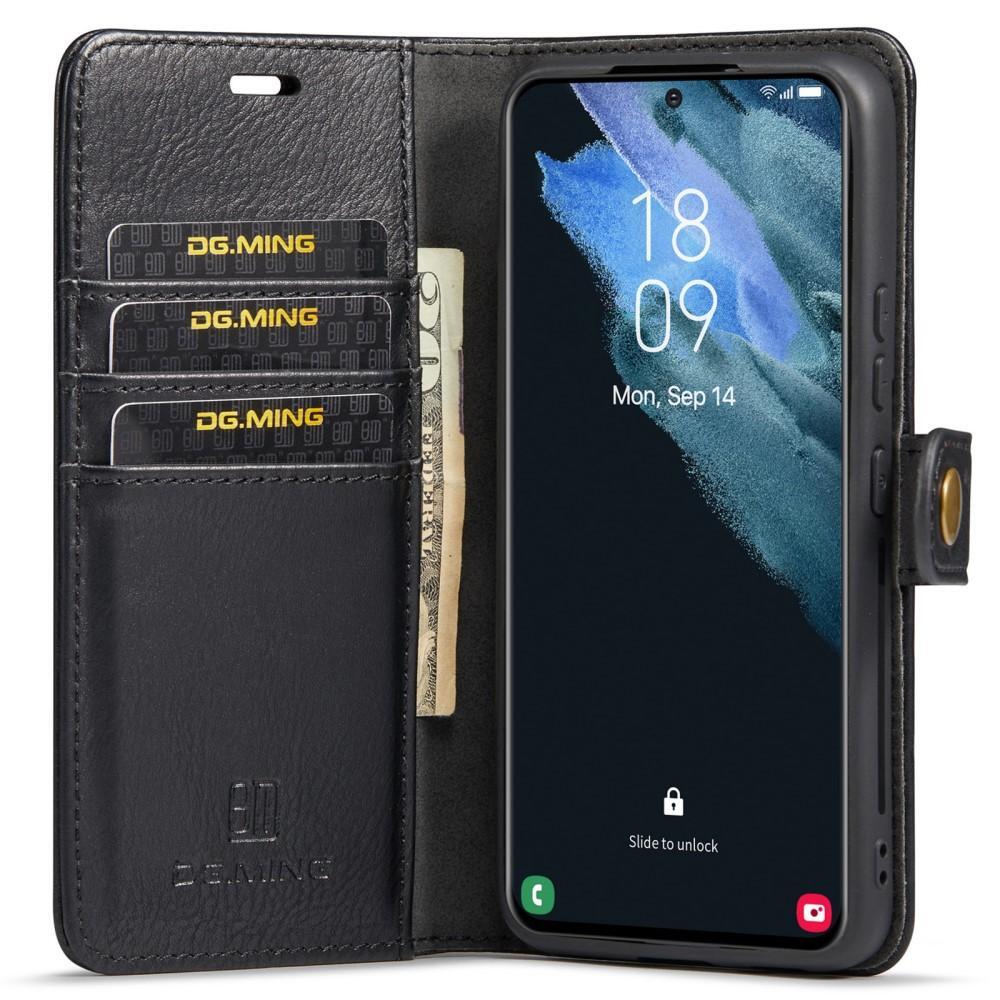 DG MING Samsung S22 2-i-1 Magnet Pungetui - Sort