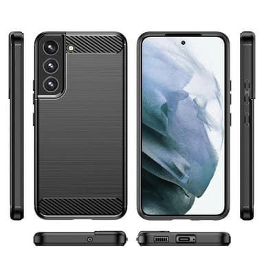 SKALO Samsung S22 Armor Carbon Stødsikker TPU-cover - Blå