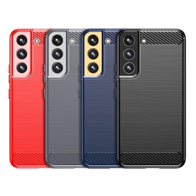 SKALO Samsung S22 Armor Carbon Stødsikker TPU-cover - Blå