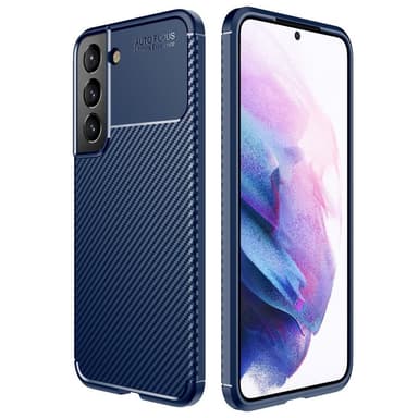SKALO Samsung S22+ Carbon Fiber TPU cover - Blå - Blå