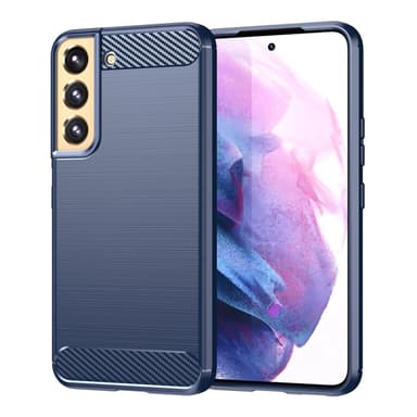 SKALO Samsung S22 Armor Carbon Stødsikker TPU-cover - Blå