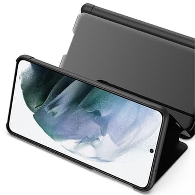 SKALO Samsung S22+ Clear View Mirror Etui - Sølv - Sølv