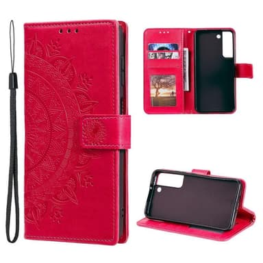 SKALO Samsung S22+ Mandala Flip Cover - Cerise - Cerise