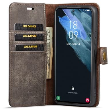 DG MING Samsung S22 2-i-1 Magnet Pungetui - Grå