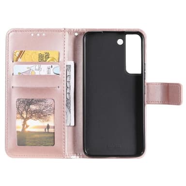 SKALO Samsung S22+ Mandala Flip Cover - Rosa guld - Rosa guld