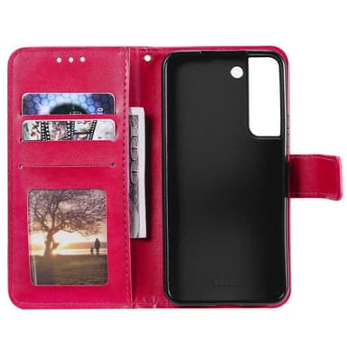 SKALO Samsung S22+ Mandala Flip Cover - Cerise - Cerise