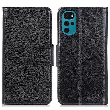 Nappa Texture Split Pung Cover til Motorola Moto G22/Moto E32s 4G - Sort