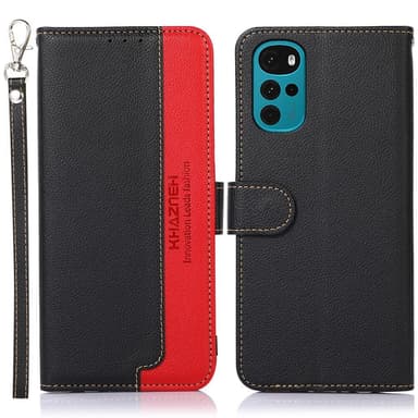 KHAZNEH Telefoncover til Motorola Moto G22 - Sort/Rød