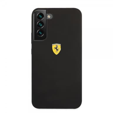 Ferrari Samsung Galaxy S22 Cover Metal Logo Sort