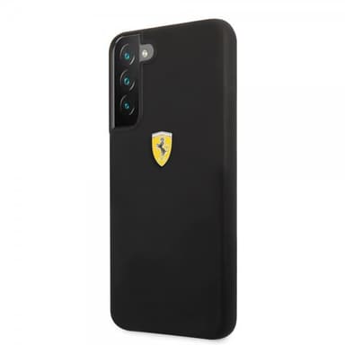 Ferrari Samsung Galaxy S22 Cover Metal Logo Sort