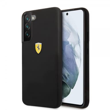 Ferrari Samsung Galaxy S22 Cover Metal Logo Sort