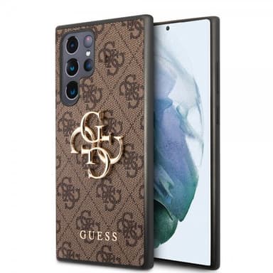 Guess Samsung Galaxy S22 Ultra Cover 4G Logo Brun
