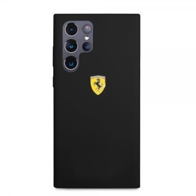 Ferrari Samsung Galaxy S22 Ultra Cover Metal Logo Sort
