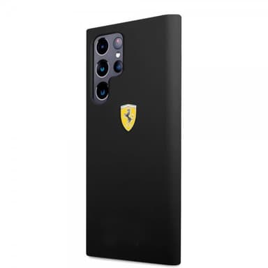 Ferrari Samsung Galaxy S22 Ultra Cover Metal Logo Sort