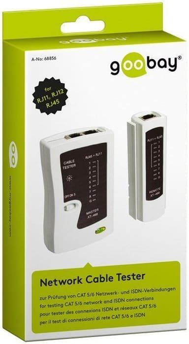 Goobay netværkskabeltester 68856 sort/hvid