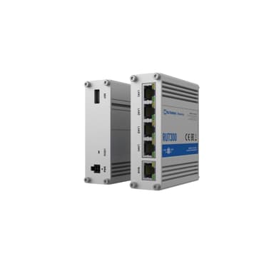 Teltonika RUT300 Ethernet Router Teltonika Industrial Ethernet Router RUT300 Ingen Wi-Fi, 10/100 Mbps Mbit/s, Ethernet LAN (RJ-45) porte 5, Mesh Support No, MU-MiMO Nej, 1xUSB A port til eksterne enheder