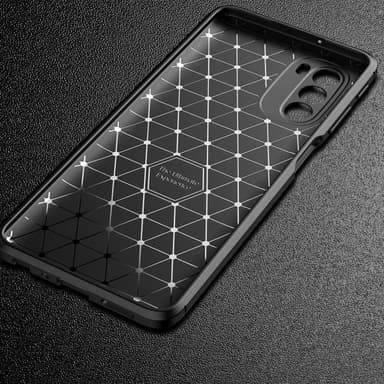 SKALO Moto G51 Carbon Fiber TPU cover - Blå