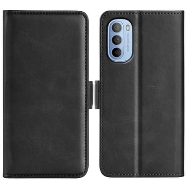 SKALO Moto G31 / G41 Premium Wallet Flip Cover - Sort