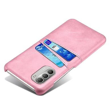 SKALO Moto G51 PU-læder Kortholder Cover - Rosa guld