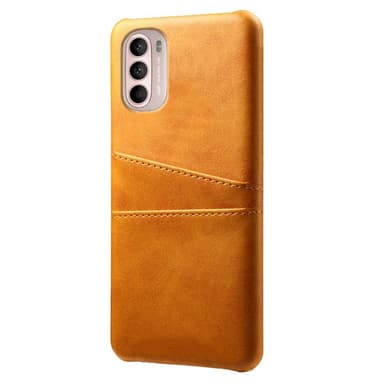 SKALO Moto G31 / G41 PU-læder Kortholder Cover - Lys brun