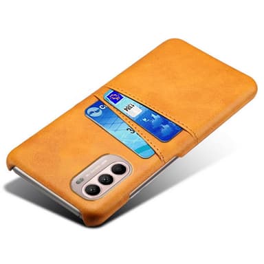 SKALO Moto G31 / G41 PU-læder Kortholder Cover - Lys brun