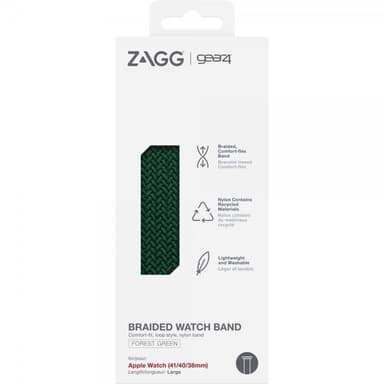 Gear4 Apple Watch 38/40/41mm Armbånd Braided Watch Band Large Forest Green