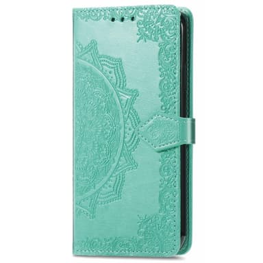 SKALO Moto G51 Mandala Flip Cover - Turkis