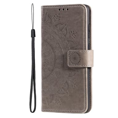 SKALO Moto E20/E30/E40 Mandala Flip Cover - Grå
