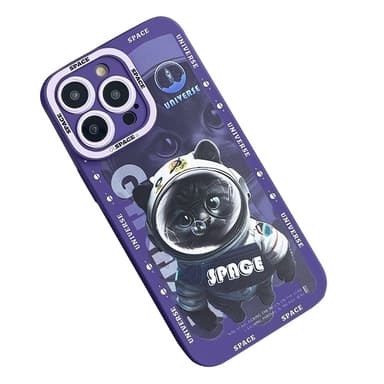TPU telefon cover Cover til iPhone 15 Plus Cover Cat - Lilla