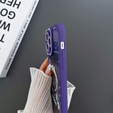 TPU telefon cover Cover til iPhone 15 Cover Cat - Lilla