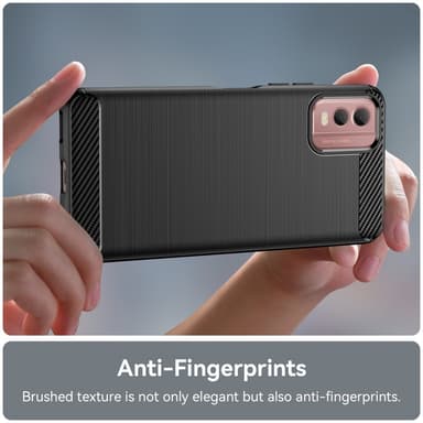 Slim-Fit TPU telefoncover til Nokia C32 - Sort