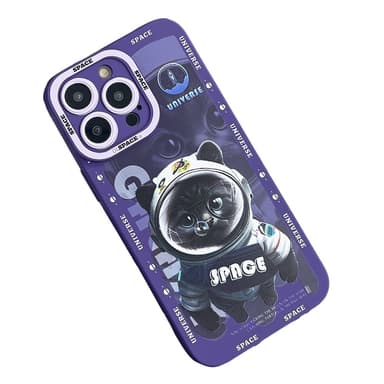 TPU telefon cover Cover til iPhone 15 Pro Max Cover Cat - Lilla