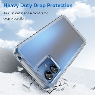 SKALO Motorola Moto G14 Transparent TPU Metal Buttons Cover - Gennemsigtig