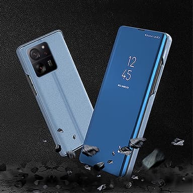 SKALO Xiaomi 13T/13T Pro Clear View Mirror Etui - Sølv