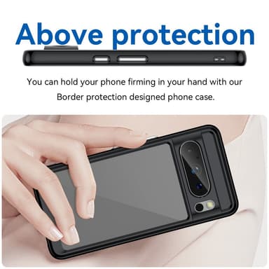 SKALO Google Pixel 8 Pro Farve Bumper Cover - Sort