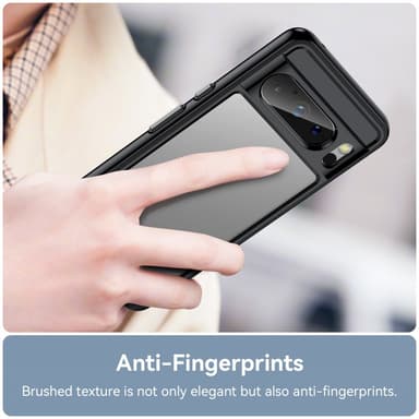 SKALO Google Pixel 8 Pro Farve Bumper Cover - Sort